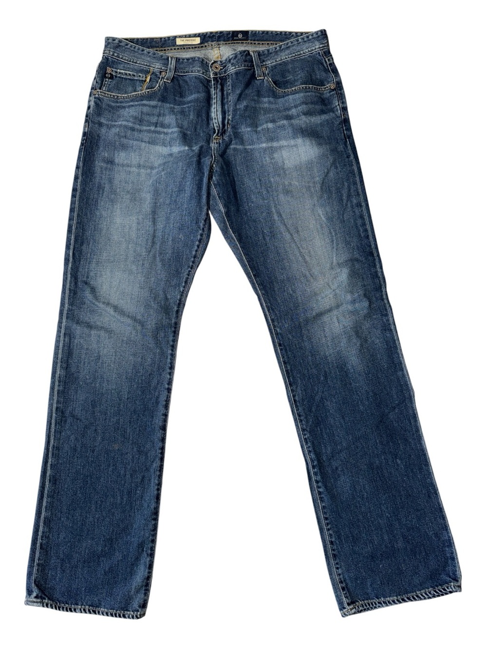 Adriano Goldschmied mens 38x34 protege straight leg cotton blend denim jeans EUC